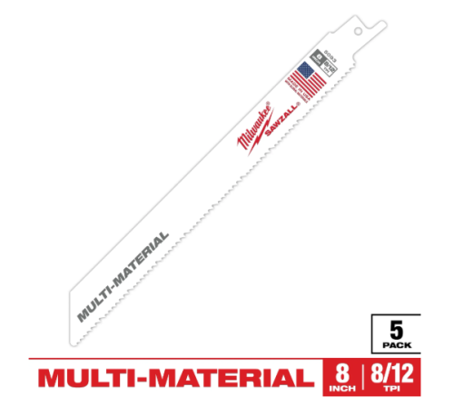 8 IN 8/12 TPI SUPER SAWZALL BLADES