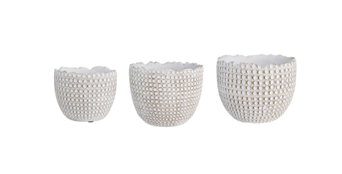 Holland Greenhouse Cement Round Planter Set