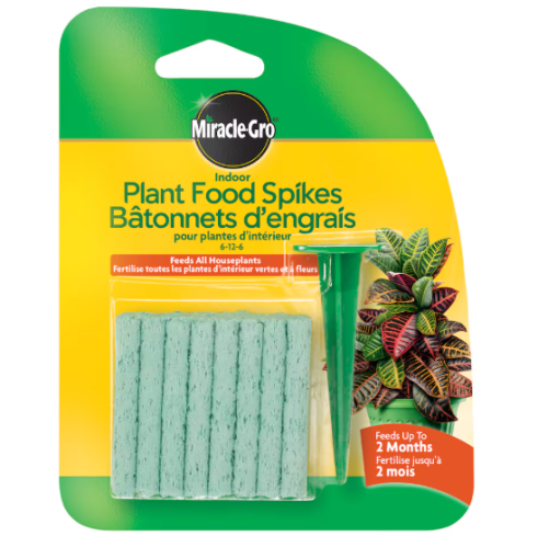 Miracle-Gro 3035424 Fertilizer, 1.1 oz, Spike, 6-12-6 N-P-K Ratio