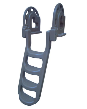 Dock Edge 4 Steps Grey Folding Dock Ladder