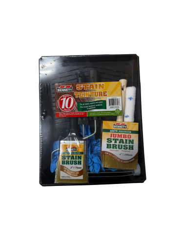 Bennett 10 Piece Stain Brush & Roller Set