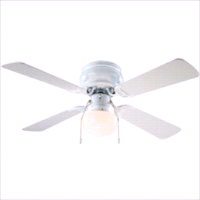 FAN CEIL 42IN4BLD/1LT HUGR WHT 