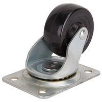 CASTER SWIVEL 2-1/2IN RUB/ZINC 