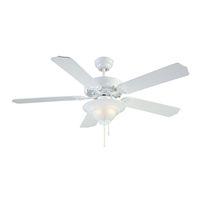 FAN CEIL 52IN 5BLD/2LT E12 WHT 