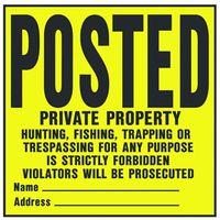 SIGN POSTED LEGAL 11X11IN 