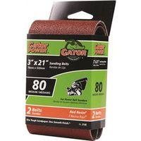 3X21IN 80GRIT ALUM OX BELT 2PK 