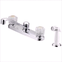 FAUCET KITCHEN 8IN 2HNDL CHRM 