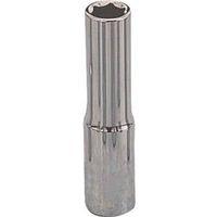 SOCKET DEEP 7/16IN X 6PT 1/4DR 