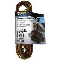 CORD EXT INDR 16/2SPTX6FT BRN 