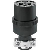 CONNECTOR W/CRD CLMP 15A 125V 
