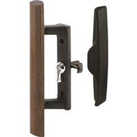 DOOR HANDLE SLIDING BLK/WOOD 