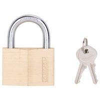PADLOCK BRASS 1-1/4IN W SHACKL 