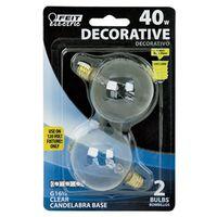 BULB 40W GLOBE G16 CAND CLEAR 
