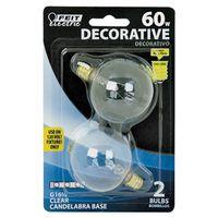 BULB DCRTV CLEAR GLB G16.5 60W 