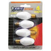 BULB NLGT WHITE CNDL C7 4W PK4 