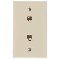 WALL JACK MOD 2PHONE FLUSH WHT 