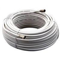 CABLE COAX RG6/F CONN100FT WHT 