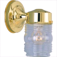 FIXTURE PORCH WLMT 1LT POL BRS 