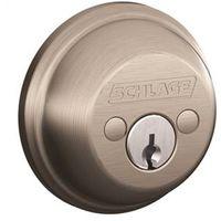 DBL CYL DEADBOLT SATIN NICKEL 
