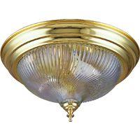 FIXTURE CEIL FLUSH 2LT 13IN PB 