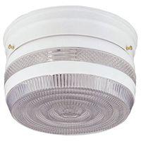 FIXTURE CEIL 1LT PRISMATIC WHT 