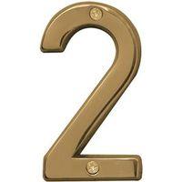 NUMBER HOUSE 2 SB 4IN POL BRS 