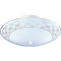 FIXTURE CEIL2LT SEMISCROLL WHT 