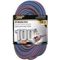 CORD EXT12/3X100FT BLU/ORG STP 