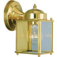 FIXTURE PORCH WLMT 1LT POL BRS 