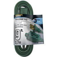 CORD EXT INDR 3OUT16/2X9FT GRN 