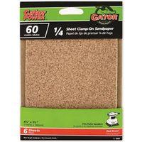 60GRIT ALUM OX 1/4 SHEET 6PK 