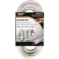 CORD EXT OUTDOOR 16/3X40FT WHT 