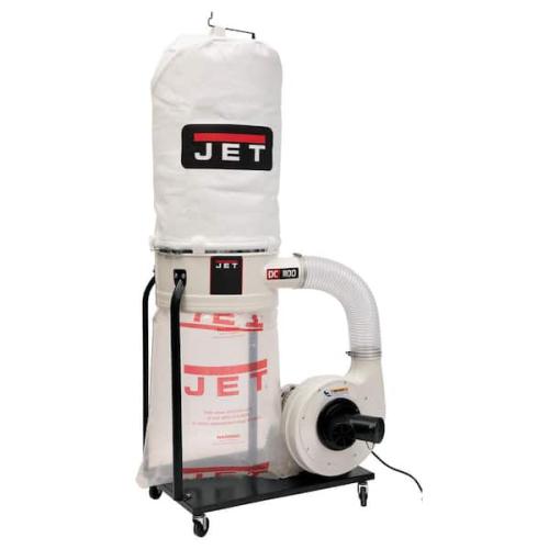 Jet 708658K 1.?5 HP 1100 CFM 4 or 6 in.? Dust Collector with Vortex Cone and 5-?Micron Bag Filter Kit, 115/?230-?Volt, DC-?1100VX-?5M