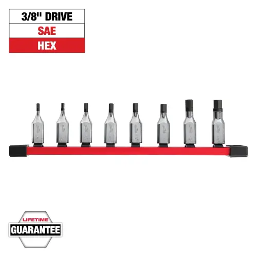 8PC SAE 3/8DR HEX BIT SOCKET SET Milwaukee 48-22-9542