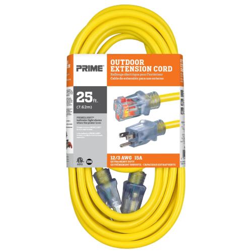 25' 12/3 CORD W/LIGHT