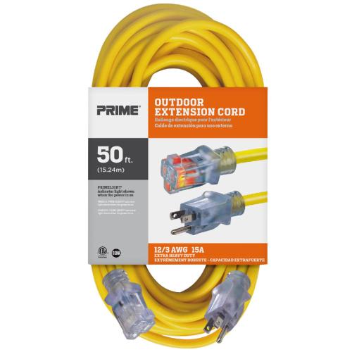 50' 12/3 CORD W/LIGHT