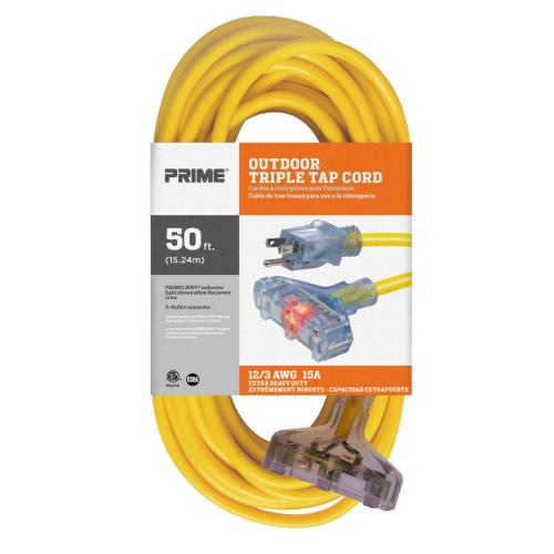 50' 12/3 CORD TRI-TAP