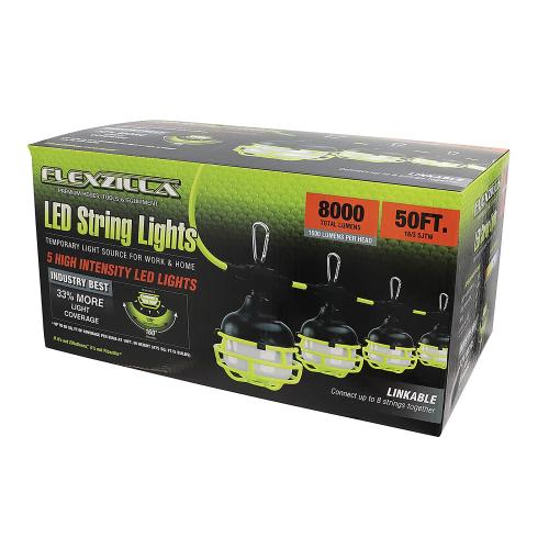 8000 lm 5 light string led 50'