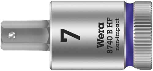 Wera Tool 5003037001 8740 B HF Zyklop bit socket with holding function, 3/8" drive, 7 x 38.5 mm