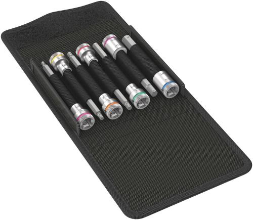 Wera Tool 5003181001 8740 B HF Imperial 1 Zyklop bit socket set with holding function, 3/8" drive, 7 pieces
