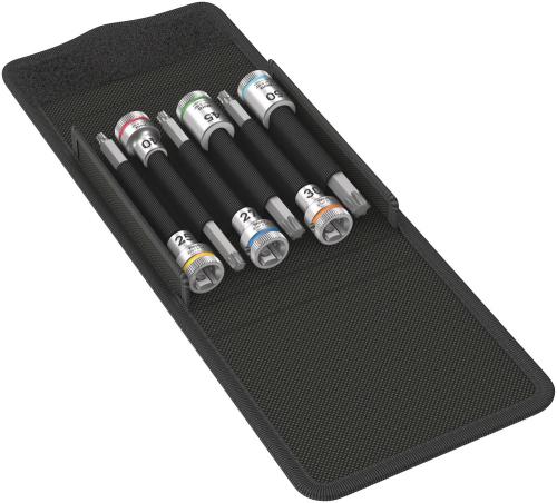 Wera Tool 5003185001 8767 B TORX® HF 1 Zyklop bit socket set with holding function, 3/8" drive, 6 pieces