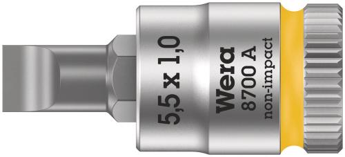 Wera Tool 5003321001 8700 A FL Slotted screws Zyklop bit socket, 1/4" drive, 1 x 5.5 x 28 mm