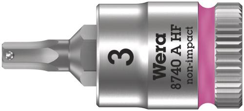 Wera Tool 5003332001 8740 A HF Zyklop bit socket with holding function, 1/4" drive, 3 x 28 mm