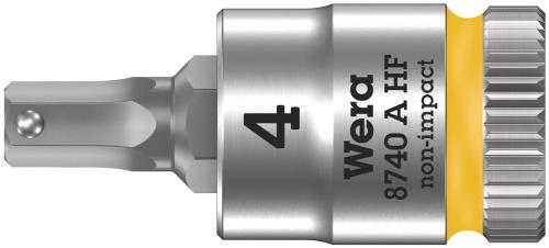 Wera Tool 5003333001 8740 A HF Zyklop bit socket with holding function, 1/4" drive, 4 x 28 mm