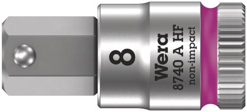 Wera Tool 5003339001 8740 A HF Zyklop bit socket with holding function, 1/4" drive, 8 x 28 mm