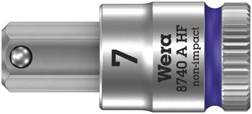 Wera Tool 5003341001 8740 A HF Zyklop bit socket with holding function, 1/4" drive, 7 x 28 mm