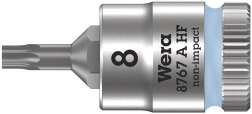 Wera Tool 5003360001 8767 A HF TORX® Zyklop bit socket with holding function, 1/4" drive, TX 8 x 28 mm