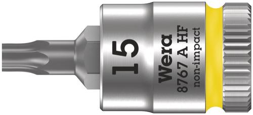 Wera Tool 5003363001 8767 A HF TORX® Zyklop bit socket with holding function, 1/4" drive, TX 15 x 28 mm