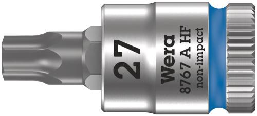 Wera Tool 5003367001 8767 A HF TORX® Zyklop bit socket with holding function, 1/4" drive, TX 27 x 28 mm