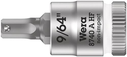 Wera Tool 5003384001 8740 A HF Zyklop bit socket with holding function, 1/4" drive, 9/64" x 28 mm